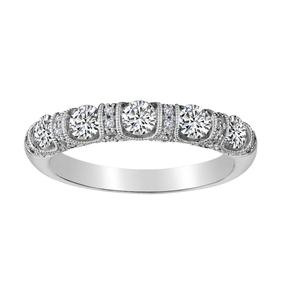 1.00 CARAT DIAMOND RING, 14kt WHITE GOLD.....................NOW