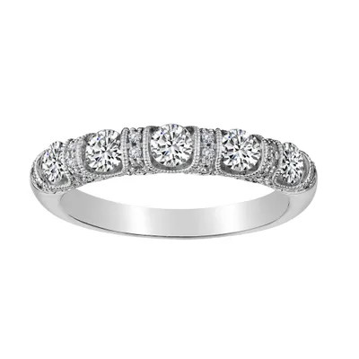 1.00 Carat of Diamonds Ring, 14kt White Gold.....................NOW