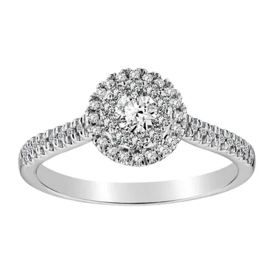 .50 Carat of Diamonds "Halo" Ring, 10kt White Gold…...................NOW