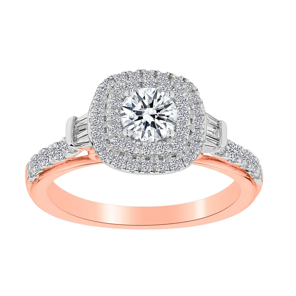 1.00 CARAT DIAMOND RING, 14kt ROSE GOLD….....................NOW