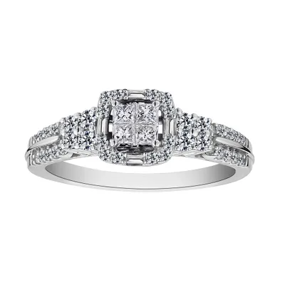 .50 CARAT DIAMOND RING, 10kt WHITE GOLD.....................NOW