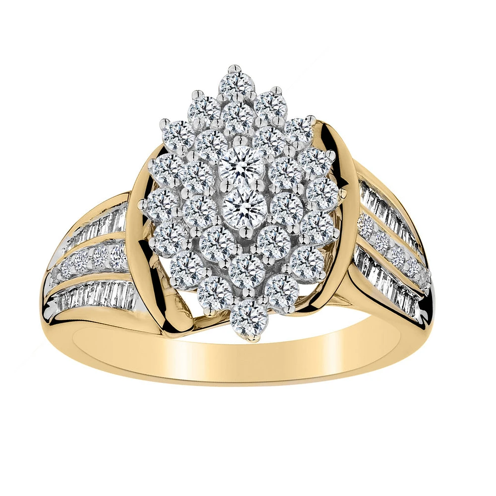 1.00 Carat of Diamonds Ring, 10kt Two Tone…....................NOW