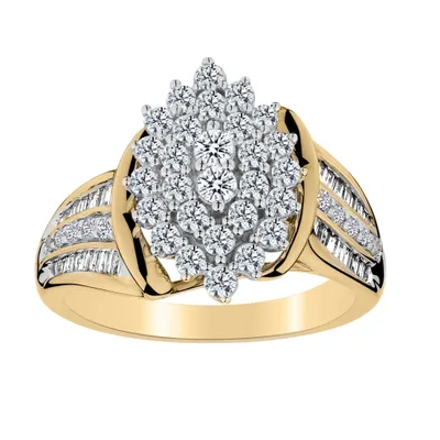 1.00 CARAT DIAMOND RING, 10kt YELLOW GOLD…....................NOW
