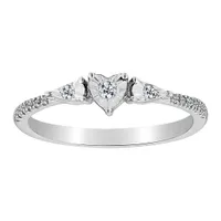 10 Carat of Diamonds "Past, Present, Future" Heart Ring