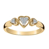 .10 Carat of Diamonds "Past, Present, Future" Heart Ring, 10kt Yellow Gold...................NOW
