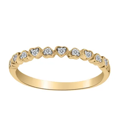 .10 Carat of Diamonds "Hearts" Ring, 10kt Yellow Gold...................NOW