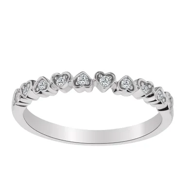 .10 Carat of Diamond "Hearts" Ring, 10kt White Gold…...................NOW