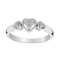 .10 Carat of Diamonds "Past, Present, Future" Heart Ring,  10kt White Gold.....................NOW