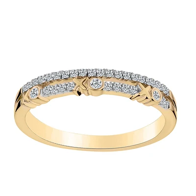 .15 Carat "XOXO" Diamond Ring, 10kt Yellow Gold…....................NOW