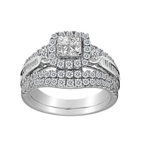 1.50 Carat of Diamond Engagement Ring Set, 14kt White Gold......................NOW