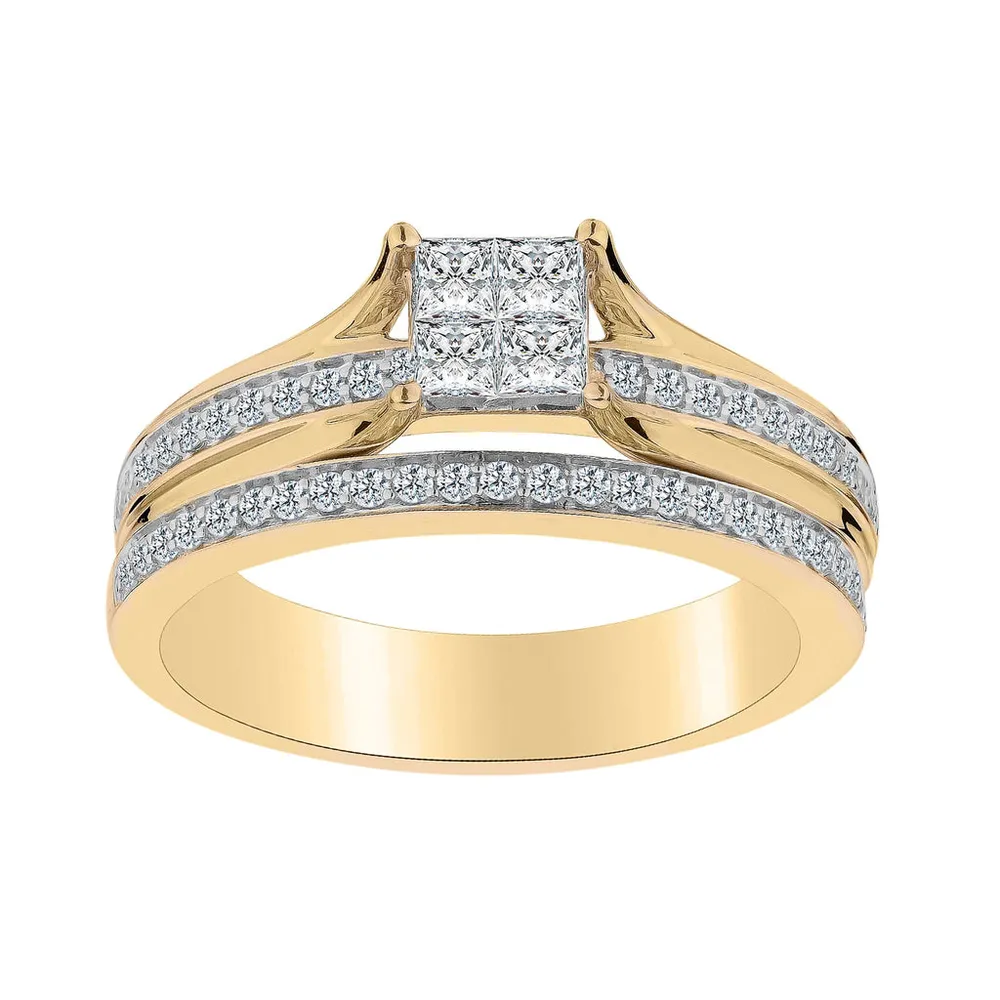 .50 CARAT DIAMOND RING SET, 10kt YELLOW GOLD.....................NOW