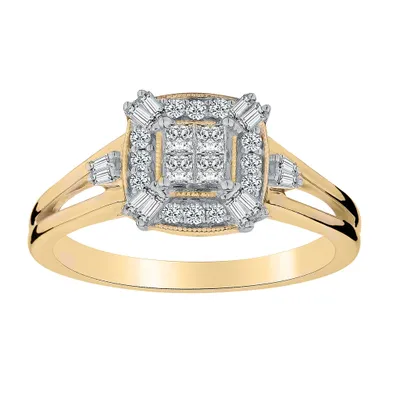 .35 Carat of Diamonds Ring, 10kt Yellow Gold....................NOW
