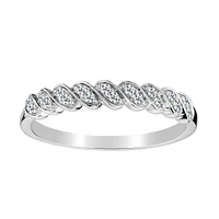 .15 Carat of Diamonds Band Ring, 10kt White Gold…...................NOW