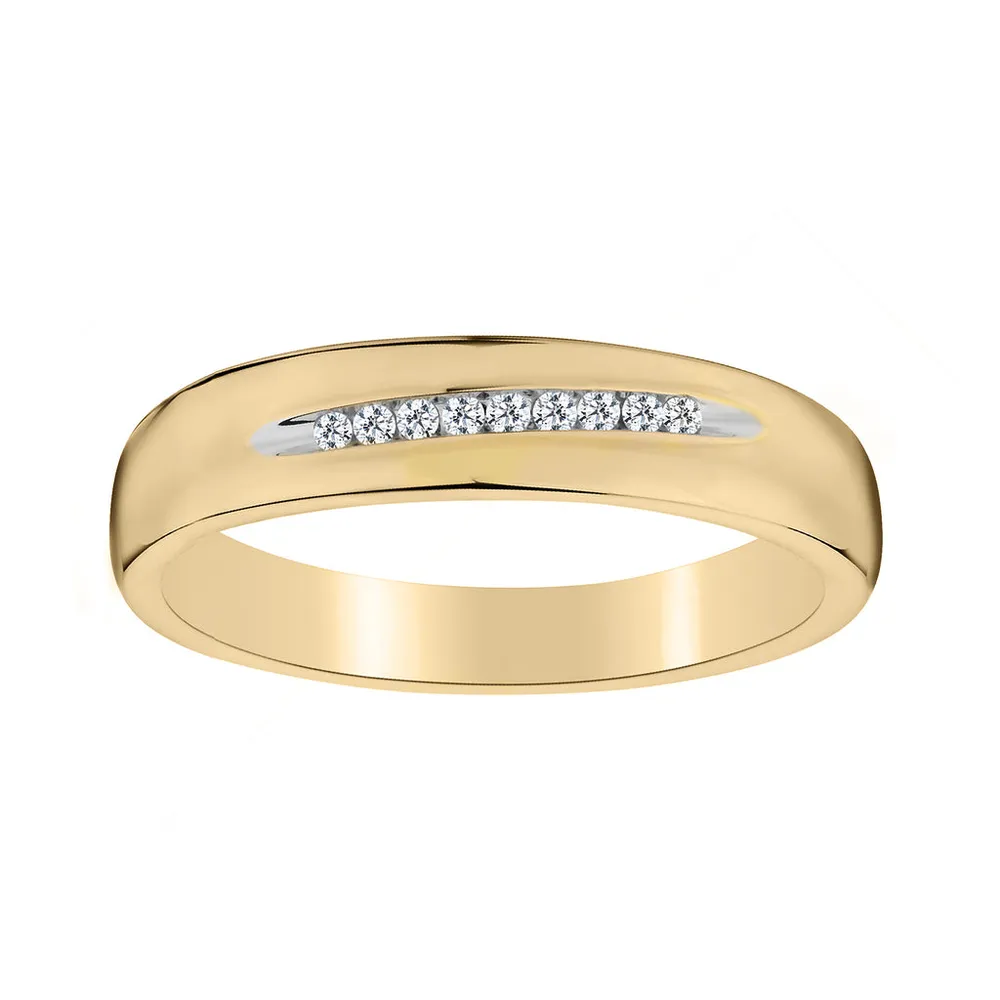 .07 Carat of Diamonds Band Ring, 10kt Yellow Gold.....................NOW