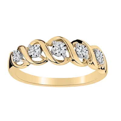 .15 CARAT DIAMOND RING,10kt YELLOW GOLD….....................NOW