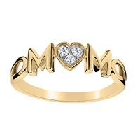 .05 Carat of Diamonds "Mom" Ring, 10kt Yellow Gold....................NOW