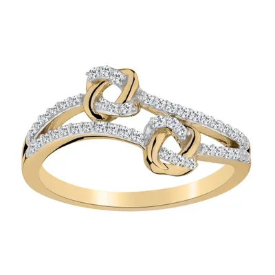.30 Carat Double "Love Knot" Diamond Ring, 10kt Yellow Gold…...................NOW