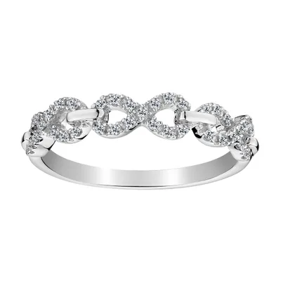 .16 Carat of Diamonds Infinity Link Ring, 10kt White Gold....................NOW