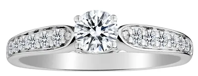 .63 Carat of Diamond & Genuine Sapphire "Regal" Euro Shank Ring, 14kt White Gold.......................NOW