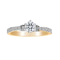 .75 Carat of Diamonds Engagement Ring, 14kt Two Tone.......................NOW