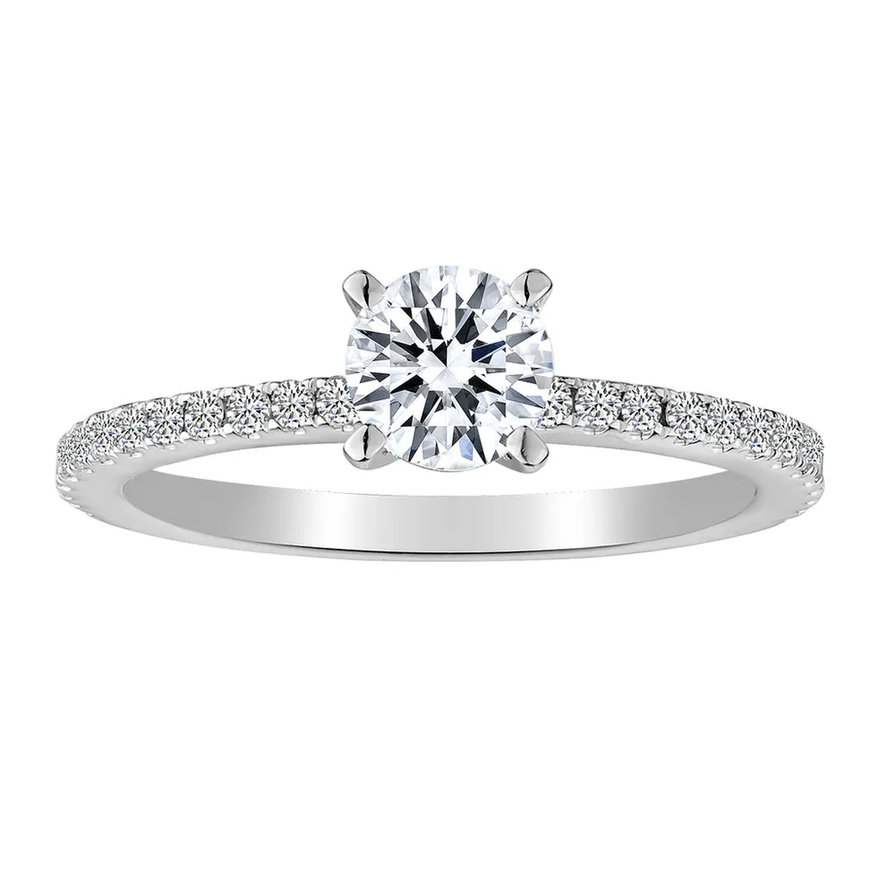 1.00 Carat of Diamonds Engagement Ring, 14kt White Gold…....................NOW