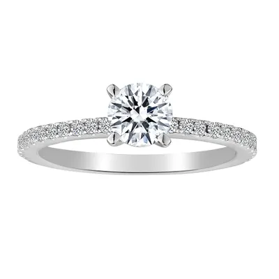 1.00 Carat of Diamonds Engagement Ring, 14kt White Gold…....................NOW