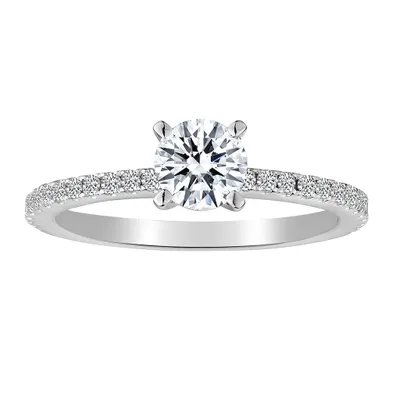 1.00TDW DIAMOND ENGAGEMENT RING, 14kt WHITE GOLD…....................NOW