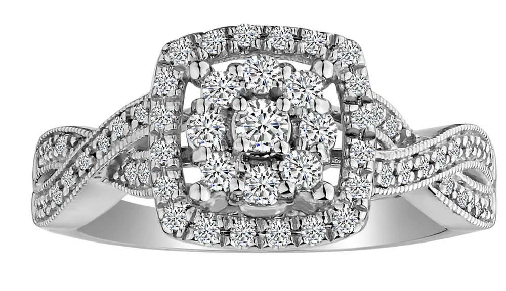 .50 Carat of Diamonds Infinity Engagement Ring, 10kt White Gold.......................NOW