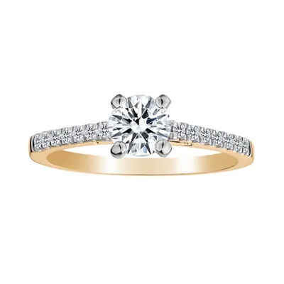 .87 Carat of Diamonds Engagement Ring, 14kt Two Tone.......................NOW