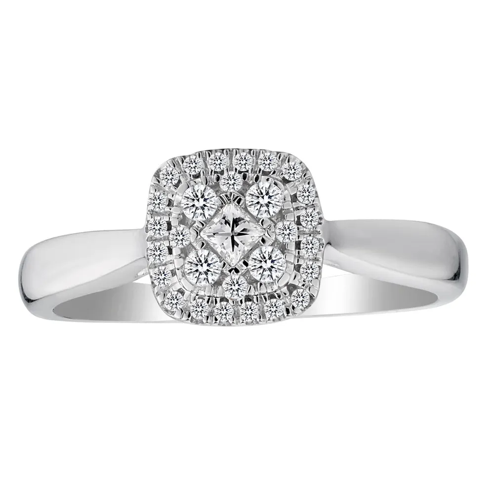 .25 Carat of Diamonds Ring, 14kt White Gold......................NOW