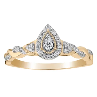 .15 Carat Pear Shape "Infinity" Diamond Ring, 10kt Yellow Gold......................NOW