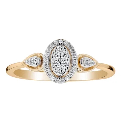 .16 Carat of Diamonds "Past, Present, Future" Oval Ring, 10kt Yellow Gold......................NOW