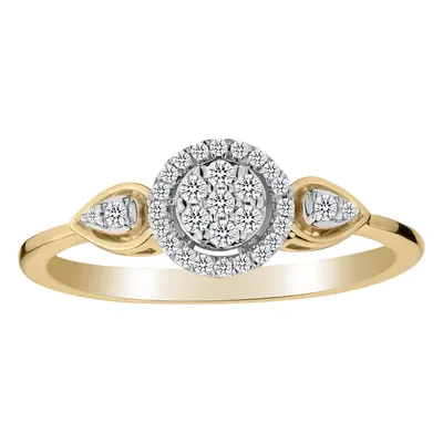 .15 Carat of Diamonds "Past, Present, Future" Ring, 10kt Yellow Gold......................NOW
