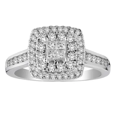 .75 Carat Princess Diamond Ring, 14kt White Gold......................NOW