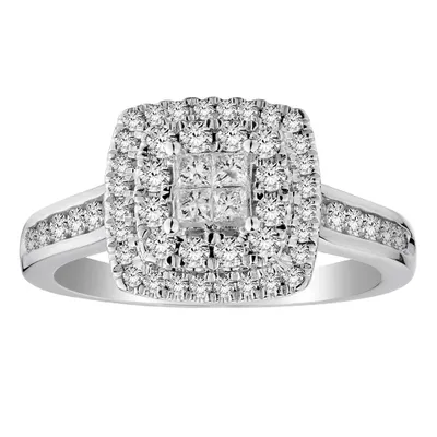 .75 Carat of Diamonds Princess Ring, 14kt White Gold......................NOW