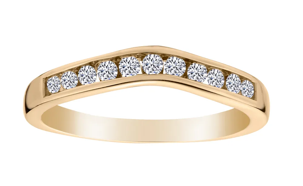 .25 Carat "Contoured" Diamond Band Ring, 10kt Yellow Gold.....................NOW