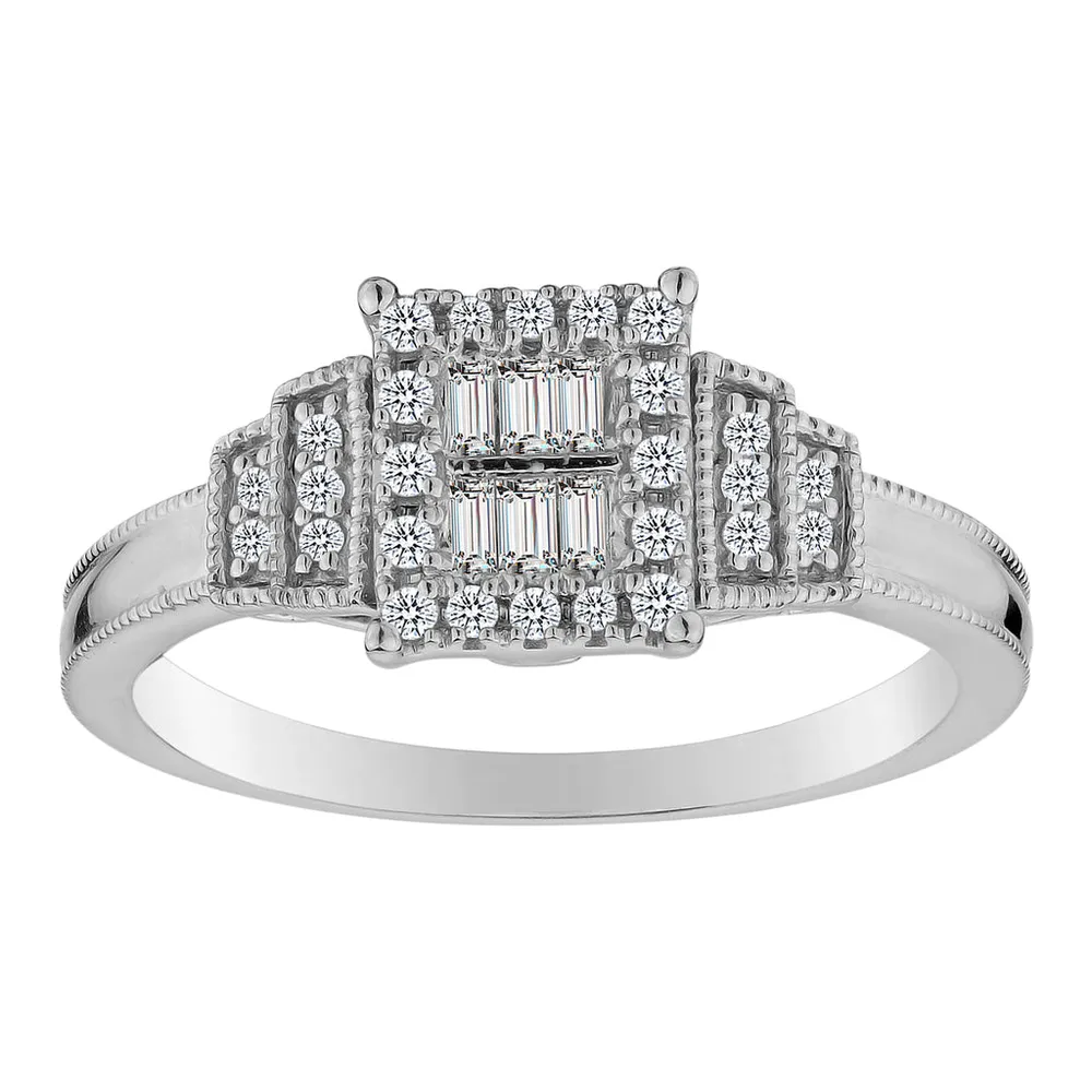 .20 Carat of Diamonds "Elegance" Ring, Silver.…...................NOW