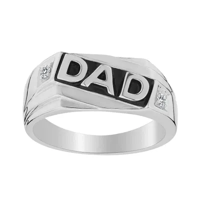 05 Carat of Diamonds "DAD" Gentleman's Ring