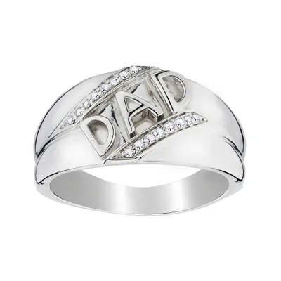 .10 Carat of Diamonds "Dad" Gentleman's Ring, Silver.…....................NOW