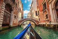 Prim Torkel - View From Gondola on Canals Of Venice Italy