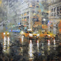Mark Lague - Manhattan Orange Rain