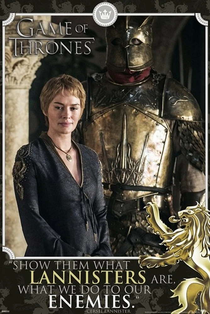 Game Of Thrones - Cersei Enemies Quote  