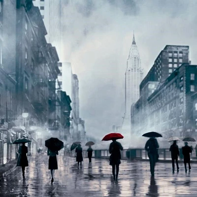Robert Canady - New York Red Umbrella