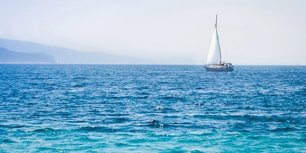 Jimi French - Sailboat moving the sea