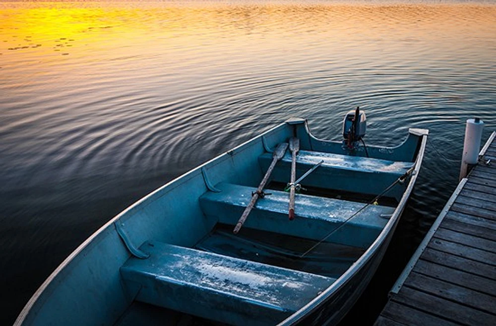 Tim Clarkson - Fishing Boat On Tranquil Lake