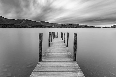 Sebastien Pine - Long Wooden Jetty At Derwentwater