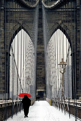 Michael Cahill - Brooklyn Bridge Meets Red