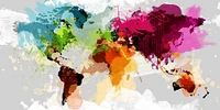 GraphINC - Colourful World Map