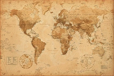 World Map Antique Style 