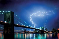 New York - Brooklyn Bridge - (Lightning)  